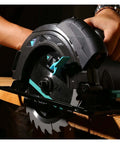 Shop Grade Heavy Duty Electric Circular Saw With 1500W Motor And 185mm Blade showing cutting dial and blade detail.
