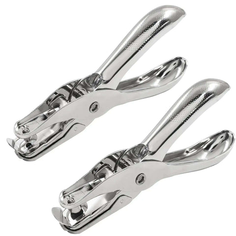 Two Piece Hole Puncher Set With One Eighth And One Quarter Inch Circle Punches For Paper Crafting Card Making Office Tags And DIY Projects