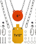 AR500 Steel Target With Gong Mounting Kit And Neon Color Hostage Target For Outdoor Range Shooting Includes Two Target Sizes