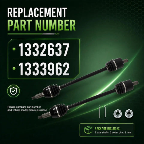 Top Notch Front Cv Axle Drive Shaft Perfect Fit For Polaris Ranger Crew Exp 1000 Plus Rze R S Models Yearly Range For Off Road Riding And Heavy Duty Work Jobs with replacement part numbers.