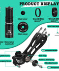 Versatile Adjustable Bike Stem Riser For 31.8mm Handlebars And 28.6mm Fork with components and tool kit display