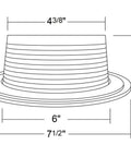 Six Inch White Recessed Lighting Baffle Trim Fits Standard Six Inch Housings Slick Glare Control dimensions diagram