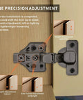 Close-up of Twenty Pack Inset Soft Close Cabinet Hinges, showing fine precision adjustment features for kitchen cabinets.