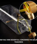360ML RC Fuel Tank For Gas Airplanes Transparent Plastic Fuel Bottle Built Tough, bombproof, leakproof, with metal cap sealing