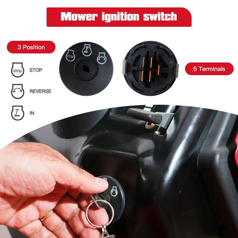 Ignition Starter Switch 3 Position With Key Fit For MTD Yard Machines And Yard Man Lawn Tractors 2013 2011 Replacement Part