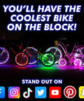 Light Up Your Ride With LED Bike Wheel Lights With Batteries Included Stay 100 Percent Brighter Multicolor glowing bikes at night
