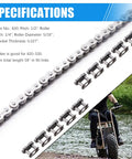 420 Rear Drive Chain 90 Link With Chain Breaker Tool For Mini Bikes CT200U BT200X CT200U-EX Trail 200 Baja Warrior MB165 MB200 Massimo 196cc 6.5HP Powersports Parts shown with specifications