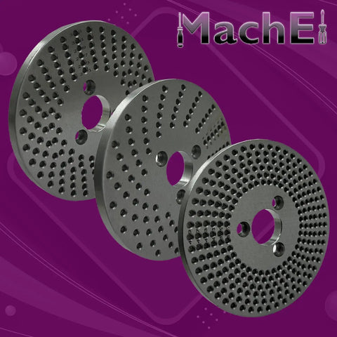 Heavy Duty Steel Dividing Plates Set For HV4 And HV6 Rotary Tables, three stacked plates on purple background