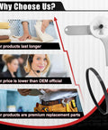 Benefits of Dryer Idler Pulley And Drive Belt Kit 134793511 137315300 infographic with pulley and belt images