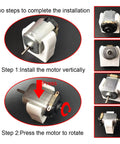 Six Pack Small DC Hobby Motors Starter Kit With 3V Drive 24000 RPM installation steps on motor bracket shown