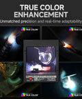 Welding Helmet With 4 LED Lights And Auto Darkening, Panoramic 3.94 By 3.74 Inch Large Viewing Screen in action demonstrating true color clarity.