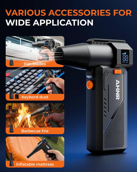 High Power 160,000 RPM Electric Air Duster Blower With Brushless Motor 3 Gear Adjustable Speed for various cleaning uses