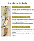 Installation methods for Heavy Duty Bed Rail Brackets Set Of Four Gold Anti Rust Steel Frame hardware with detailed steps.