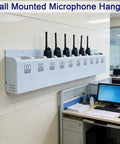 Wall Mount Walkie Talkie Holder With Heavy Duty Boss Grade Design and number labels in office setting