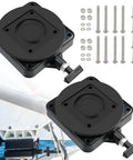 2 Pack Low Profile Swivel Base Downrigger Replacement Kit Featuring 360 Degree Rotation, includes installation bolts and washers.