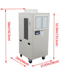 Workhorse Industrial Spot Cooler Dropping 20400 BTU Frost with 3600 Cubic Meter Hour Airflow, dimensions 56in x 26in.