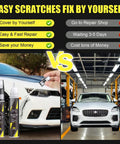 Comparison of DIY Jaguar Santorini Black Ultimate Black 2 In 1 Touch Up Paint Kit with repair shop service