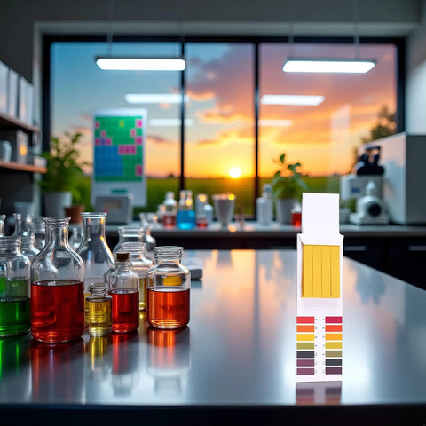 80 Strips Professional Litmus pH Paper For Water Soil Cosmetics And Solutions 1 To 14 pH Range Easy To Read Lab Consumables on table
