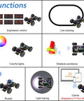 Freenove Mecanum wheel car kit for Raspberry Pi Pico W with dot matrix, line tracking, obstacle avoidance, color LEDs