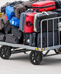 6.7 Inch Folding Shopping Cart Wheels Replacement For Grocery Carts And Trolleys shown with luggage load
