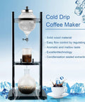 Straight Up Smooth High Borosilicate Glass Cold Brew Tower With Adjustable Drip Valve For Pro Manual Slow Drip And Big Batch Homemade Iced Coffee on display.