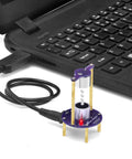 Ultrasonic Levitation Soldering Kit For Beginners A Hands On STEM Electronics DIY Practice Set To Learn Soldering Build A Sound Wave Floating Ball Experiment USB Powered Science And Engineering Project connected to laptop