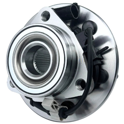 Close-up of Pair Front Wheel Bearing And Hub Assembly For GM Trucks And SUVs Fits 1999 2007 Cadillac Escalade ESV Ext Chevrolet
