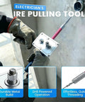 Ultimate Drill Powered Wire Puller For Electricians: Compact Cable Tugger Tool with metal build and drill powered operation.