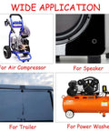 8 Piece Air Compressor Isolator Rubber Feet Foot Mounts For Anti Vibration shown with compressor, speaker, trailer, washer