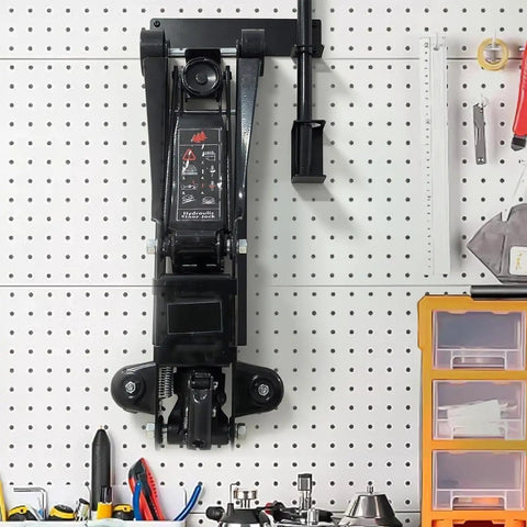 Wall Mount Floor Jack Stand Rack Organizer, A Garage Essential For Car Hydraulic Trolley Jacks, Heavy Duty Steel Holder Brackets