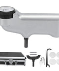 Portable Barcol Hardness Tester Durometer For Aluminum Alloy, Copper, And Plastics with case and accessories in silver