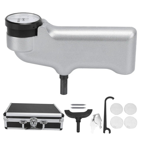 Portable Barcol Hardness Tester Durometer For Aluminum Alloy, Copper, And Plastics with case and accessories in silver
