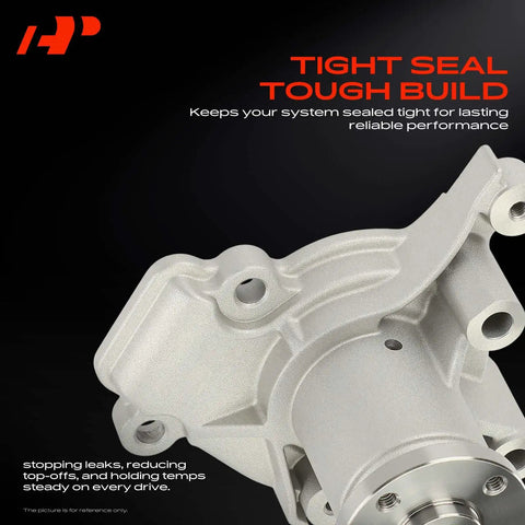 Heavy Duty Cooling System Water Pump Replacement With Precision Seal Kit, aluminum housing, designed for Hyundai Elantra, Tiburon, Tucson, Kia Soul.