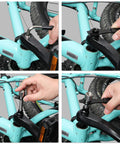 Bike Crank Puller Tool Set With Bottom Bracket Remover And Allen Key Wrench Square Head And Auxiliary Wrench Bicycle Extractor, tools in use