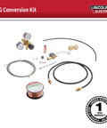MIG Conversion Kit For Weld Pack 100HD Wire Feed Welder With Gas Regulator And 115V Solenoid Hoses And Connectors Includes 2 Lb Spool