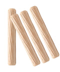 Premium Hardwood Birch Dowel Pins 120 Pieces One Quarter X Two Inch Fluted Joinery Rods Smooth Finish shown from above