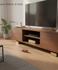 Wooden TV stand with Stainless Steel L Shaped Furniture Leg Replacement Support For Sofa Bed Frame And Cabinet Repair Heavy Duty Wobble Fix