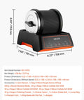Rock Tumbler Kit For Beginners And Pros, 2 Lb Capacity, Four Speed Settings, Nine Day Polishing Timer, Belt Free Direct Drive Motor