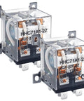 Heavy Duty 12V DC Relay Pack of 2 With 8 Pin Coil, 30A DPDT, 2NO and 2NC Contacts, Flame Retardant Housing