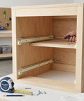 Heavy Duty 14 Inch Drawer Slides Side Mount Rails Steel Replacement for Cabinet Drawers and Dresser Hardware Smooth Sliding High Load Capacity Versatile for Wardrobes Keyboard Trays and Other Drawers installed in a wood cabinet