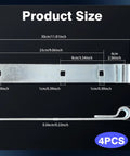 Four Pack 12 Inch Stainless Steel Strap Hinges Heavy Duty Gate Hardware For Sheds Barns And Swing Doors Silver Finish Dang Tough Fittings Built To Take A Beating With Size Dimensions