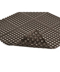 T32 UltraMat Lightweight Modular Anti Fatigue Heavy Duty Drainage Mat 3 Feet By 3 Feet Black Rubber General Purpose Mat shown folded.