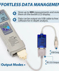 Digital Force Gauge With External Sensor, 5000N Capacity, Heavy Duty Tension And Compression Tester For Destructive Testing, High Precision Sensor For Flexible Measurements with USB output adapter