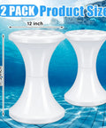 Two white Underwater Pool Bar Stools 2 Pack Seventeen Point Five Inch Submersible Pool Chairs for outdoor and indoor use.