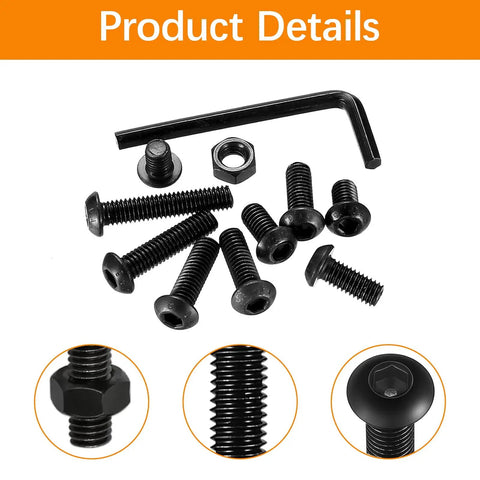 Extensive 439 Piece Metric Bolt and Nut Kit With M3 M4 M5 Screws Lock and Flat Washers Pro Grade 10.9 Alloy Steel Hex Socket Button Head