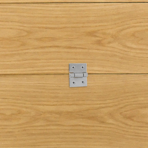 Two Pack Heavy Duty Solid Iron Door Hinges For Barn Garage Gate Cabinet on wood background, providing sturdy secure closure.