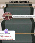 Antique Brass Stair Carpet Runner Holder Kit With Multiple Lengths From 50 To 28 Inches, showing easy removal brackets