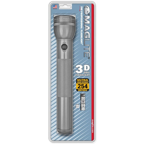 Heavy Duty 3-Cell D Incandescent Flashlight With Weatherproof Seal And Anodized Exterior in packaging