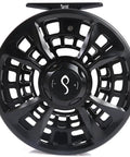 Fully Sealed Waterproof CNC Machined Fly Fishing Reel For Real Anglers, Expert Grade 9000 Series in Light Grey, front view