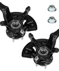 Front Steering Knuckle And Wheel Bearing Hub Assembly Fits Ford Escape 2005-2012 Mercury Mariner 2005-2011 And Mazda Tribute 2005-2011 Left And Right Sides Replacement Parts LK015 LK016 698-404 698-405, showing two assemblies with bolts